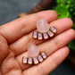 Rose Quartz and Crystal Studs