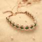 YUGAL SUTRA - Emerald-Marsala Stone and Pearl Bracelet