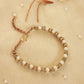 KUNDAN SUTRA - Square Kundan Stone and Pearl Bracelet