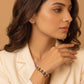YUGAL SUTRA - Emerald-Marsala Stone and Pearl Bracelet