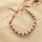 YUGAL SUTRA - Emerald-Marsala Stone and Pearl Bracelet
