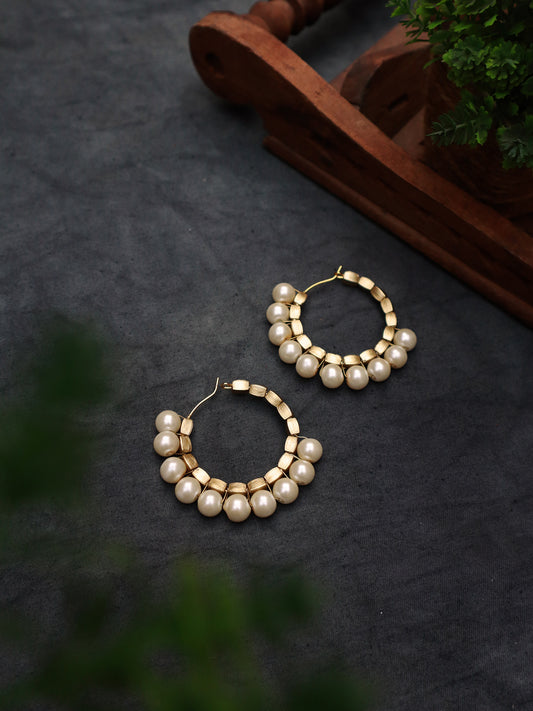 Pearl Hoop Earrings