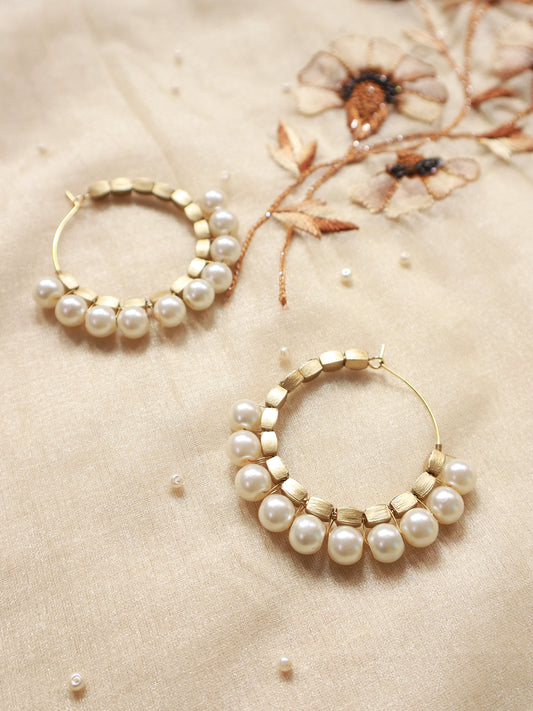Pearl Hoop Earrings