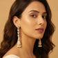 Pearl Tassel and Kundan Dangler Earrings