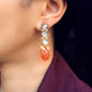 Carnelian and Kundan Dangler Earrings