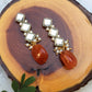 Carnelian and Kundan Dangler Earrings