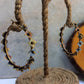 Golden Kite and Beads Hoop Earrings