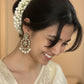 Kundan Flower Chandbali Earrings
