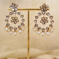 Kundan Flower Chandbali Earrings