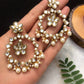 Kundan Flower Chandbali Earrings