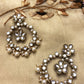 Kundan Flower Chandbali Earrings