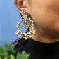 Kundan Flower Chandbali Earrings