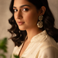 Kundan and Pearl Statement Dangler Earrings