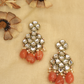 Carnelian and Kundan Long Layered Necklace Set