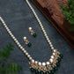 Green Beads and Kundan Long Necklace