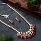 Red Beads and Kundan Long Necklace