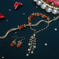 PAYA Natural Stone Rakhi and Lumba / Sister Rakhi Combo With Earrings