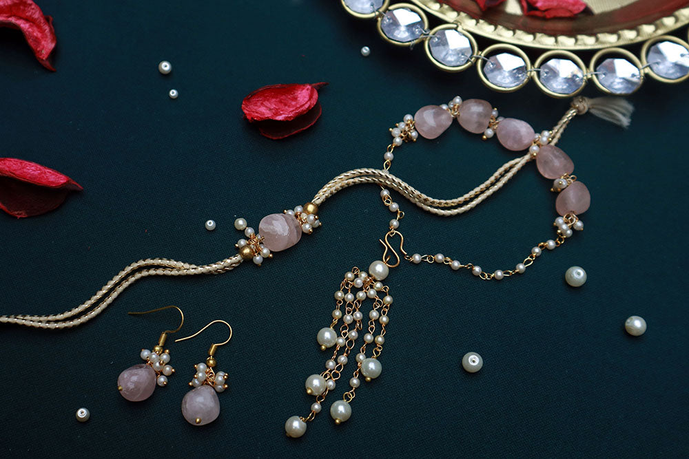 PAYA Natural Stone Rakhi and Lumba / Sister Rakhi Combo With Earrings