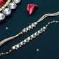 PAYA Classic Kundan & Pearl Rakhi and Lumba / Sister Rakhi Combo