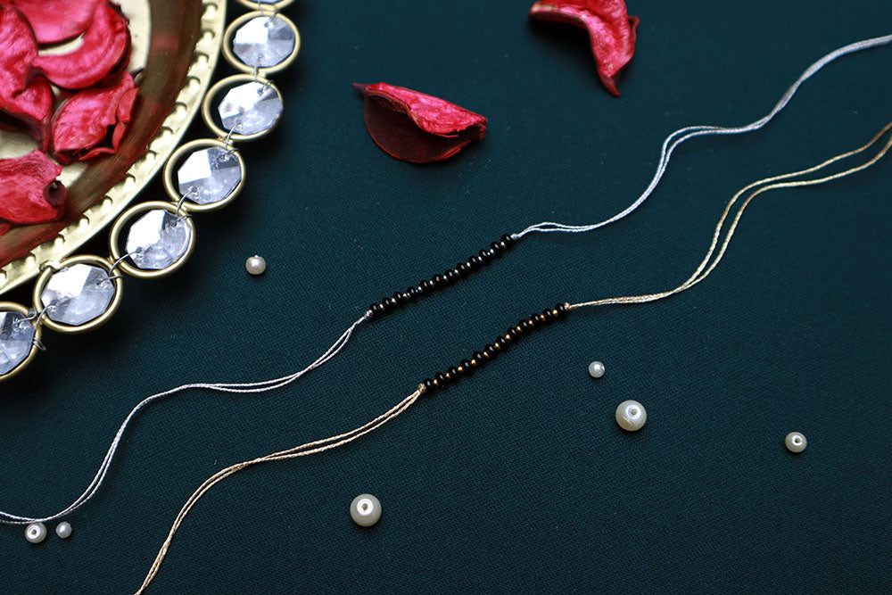 PAYA Pearl Rakhi and Bangle Lumba / Sister Rakhi Combo