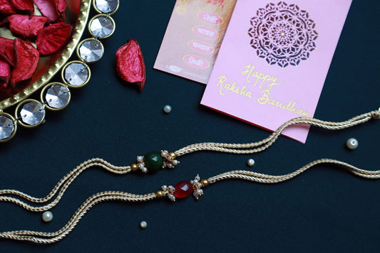 PAYA Natural Stone Rakhi Combo