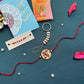 PAYA Reusable 2 in 1 Personalized Initials Handmade Wooden Rakhi + Keyring (Customizable)