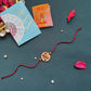 PAYA Reusable 2 in 1 Personalized Initials Handmade Wooden Rakhi + Keyring (Customizable)