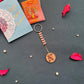 PAYA Reusable 2 in 1 Personalized Initials Handmade Wooden Rakhi + Keyring (Customizable)