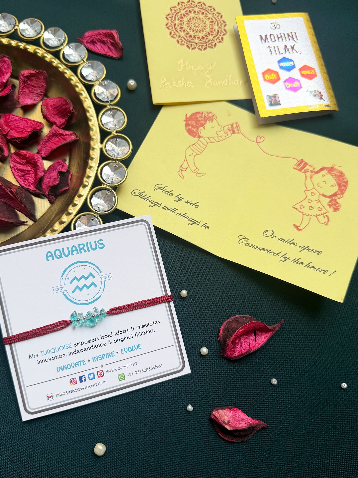 PAYA Unisex Lucky Color Healing Zodiac Rakhi