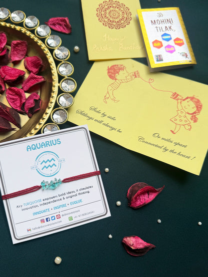 PAYA Unisex Lucky Color Healing Zodiac Rakhi