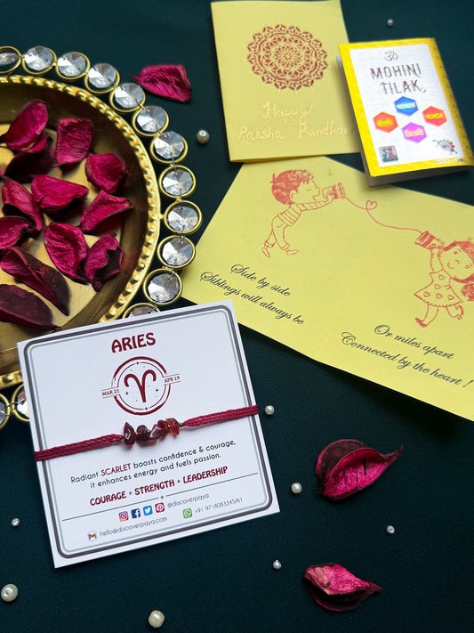 PAYA Unisex Lucky Color Healing Zodiac Rakhi