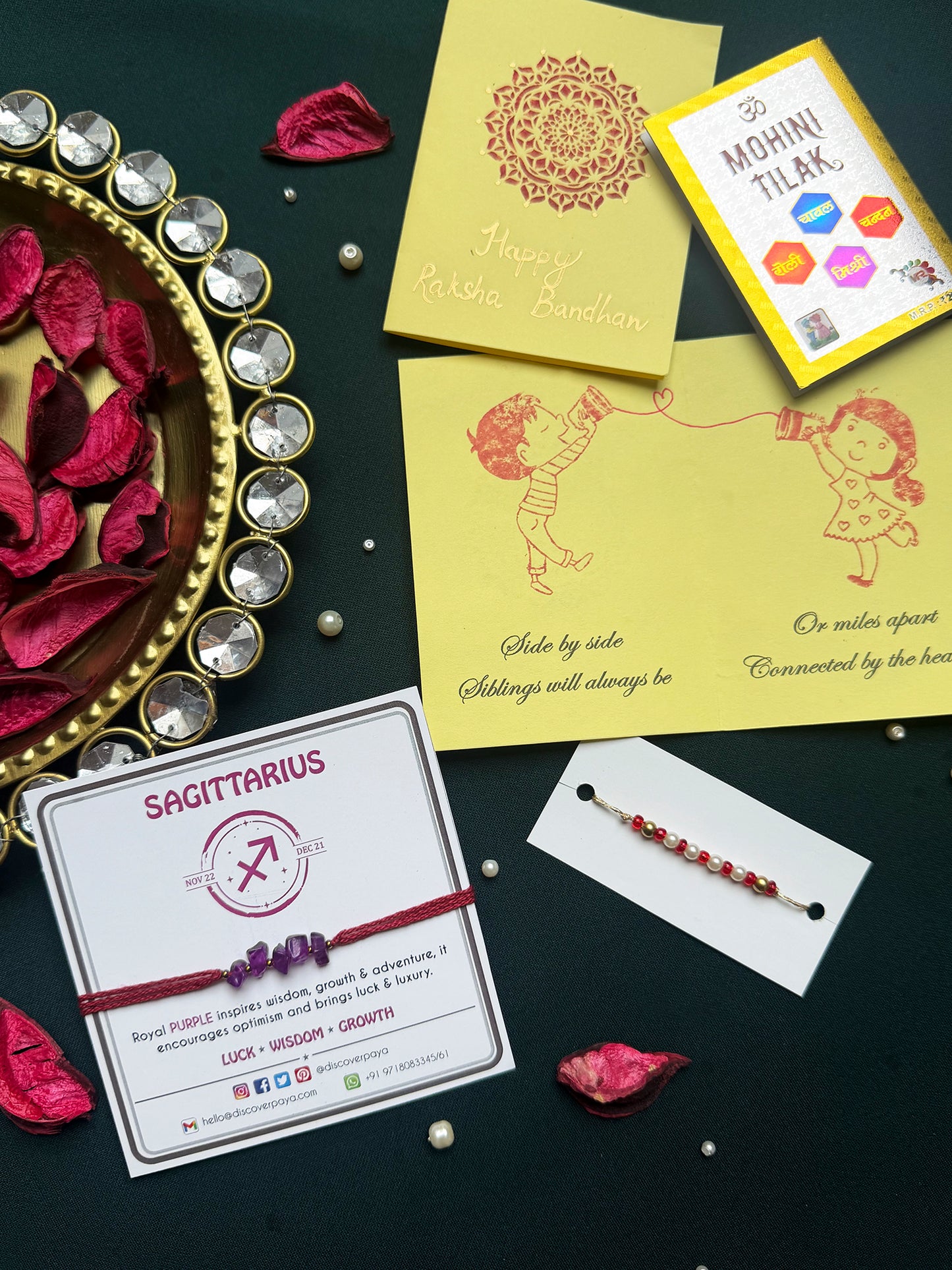 PAYA Unisex Lucky Color Healing Zodiac Rakhi