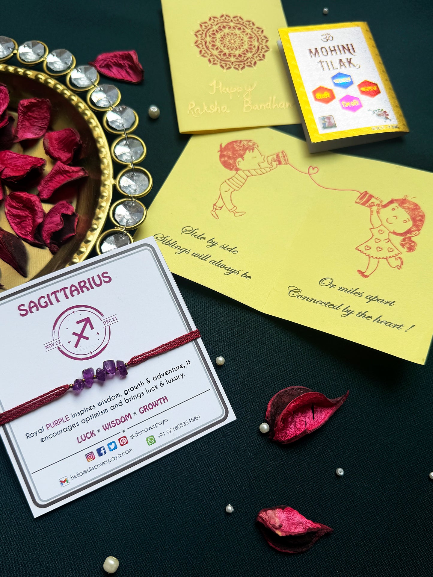 PAYA Unisex Lucky Color Healing Zodiac Rakhi