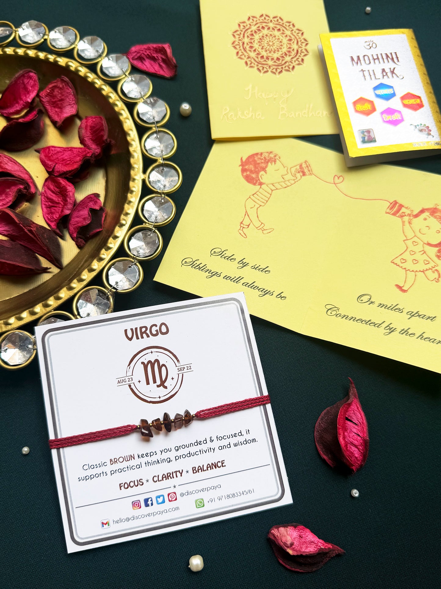 PAYA Unisex Lucky Color Healing Zodiac Rakhi