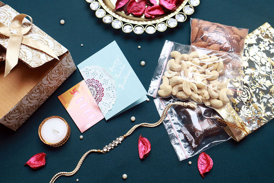 PAYA Classic Kundan / Pearl Rakhi Hamper / Gift
