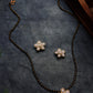 Flower Mangalsutra Necklace Set - Pearl