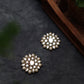 Kundan and Pearl Big Round Studs