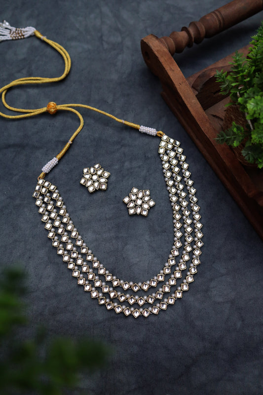 Kundan Layered Necklace Set