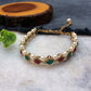 Emerald-Marsala Stone and Pearl Bracelet