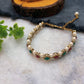 Emerald-Marsala Stone and Pearl Bracelet