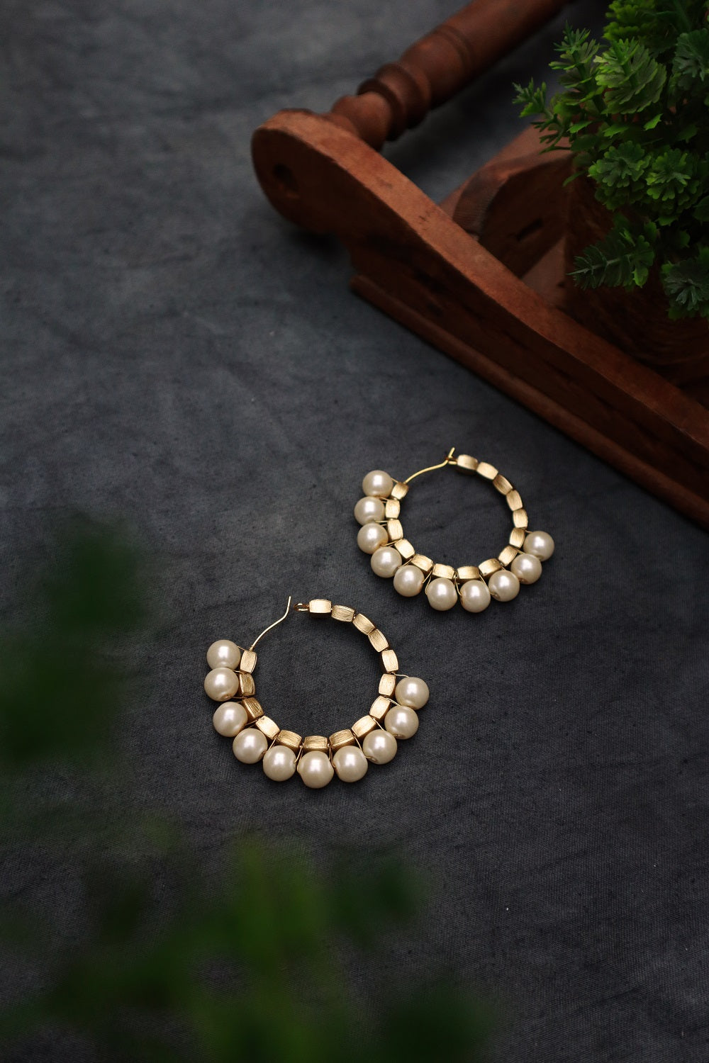 Pearl Hoop Earrings