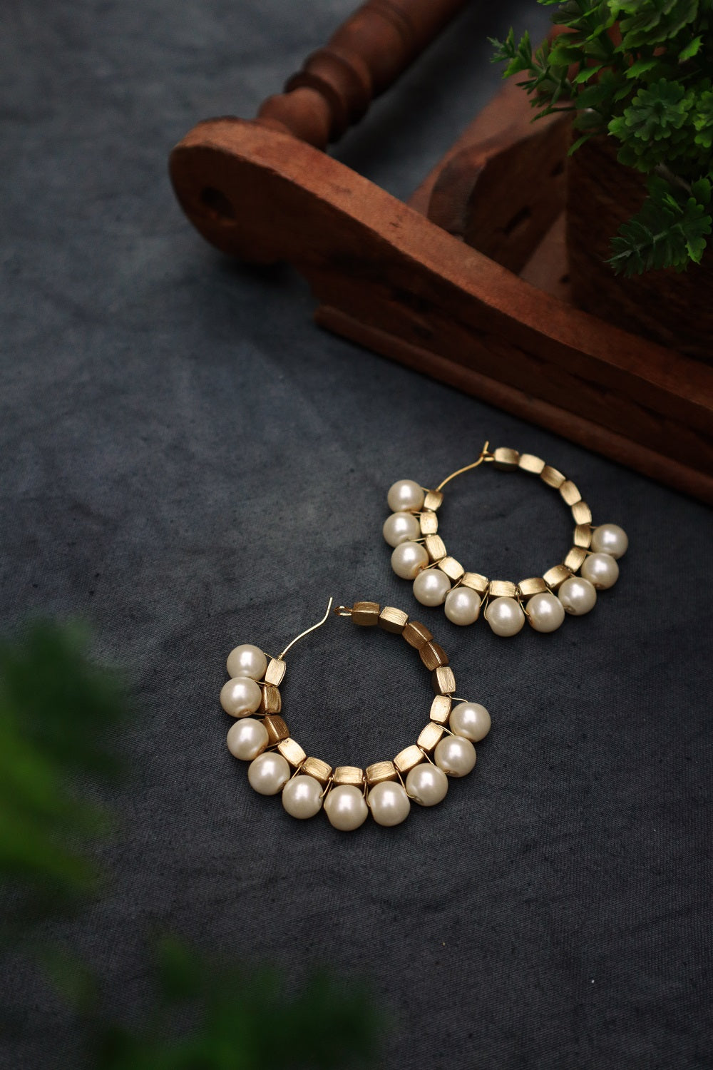 Pearl Hoop Earrings