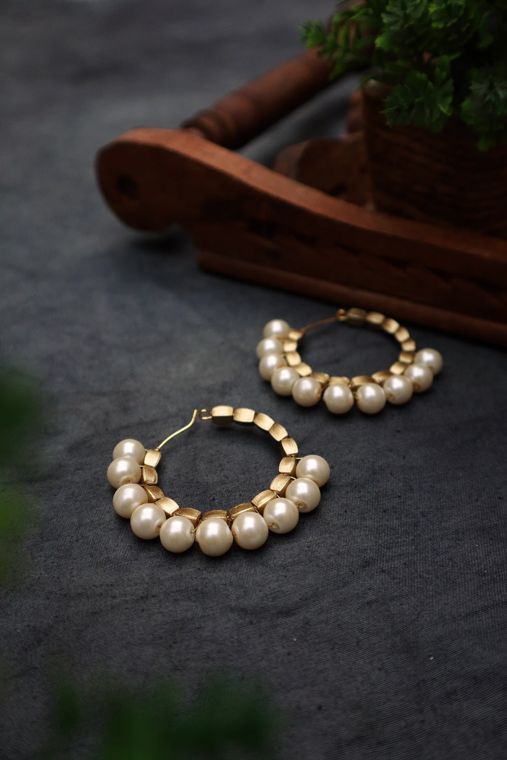 Pearl Hoop Earrings