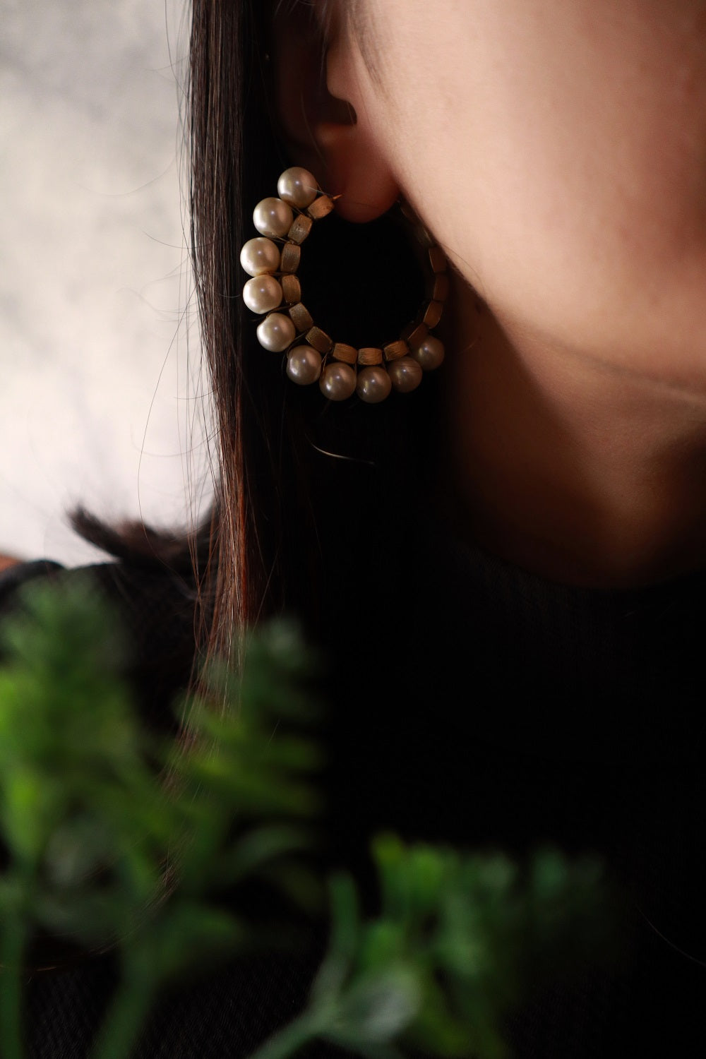 Pearl Hoop Earrings