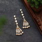 Pearl Tassel and Kundan Dangler Earrings