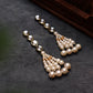 Pearl Tassel and Kundan Dangler Earrings