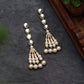 Pearl Tassel and Kundan Dangler Earrings