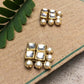 Kundan and Pearl Stud Earrings