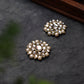 Kundan and Pearl Big Round Studs