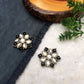 Black Stones and Kundan Small Round Studs